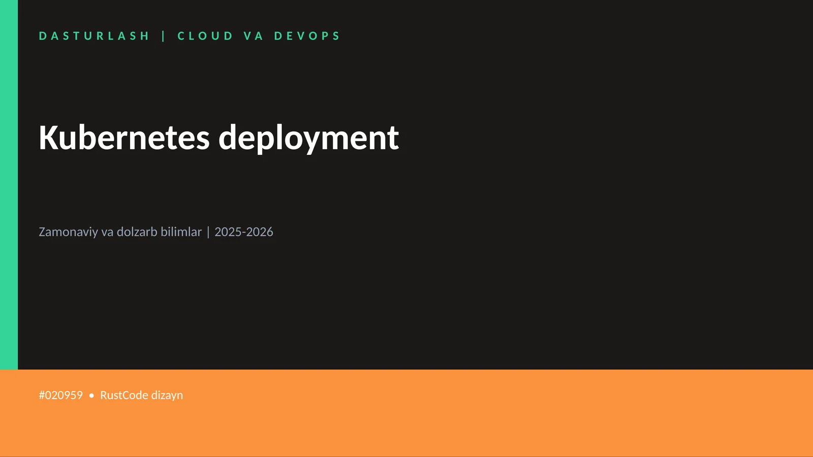 Kubernetes deployment 1