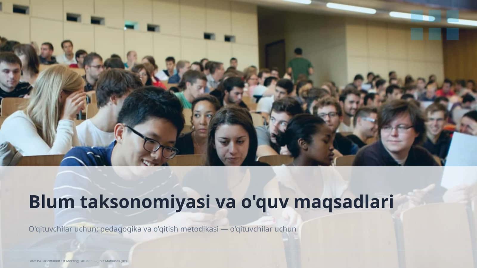 Blum taksonomiyasi va o'quv maqsadlari 1