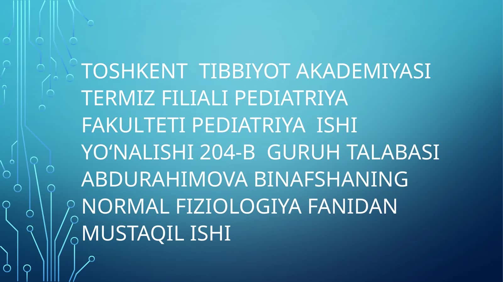 Qonda gazlar miqdorini aniqlashni yangi usullari 1