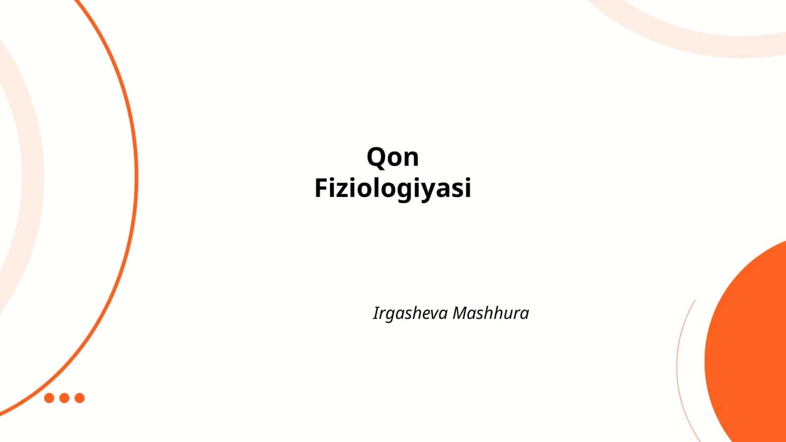 Qon Fiziologiyasi 1