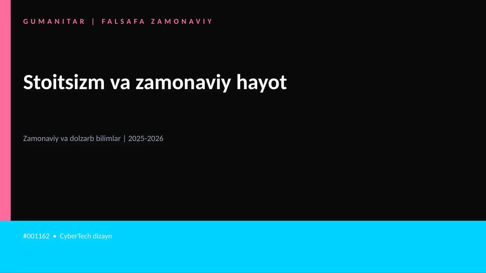 GUMANITAR | FALSAFA ZAMONAVIY 1