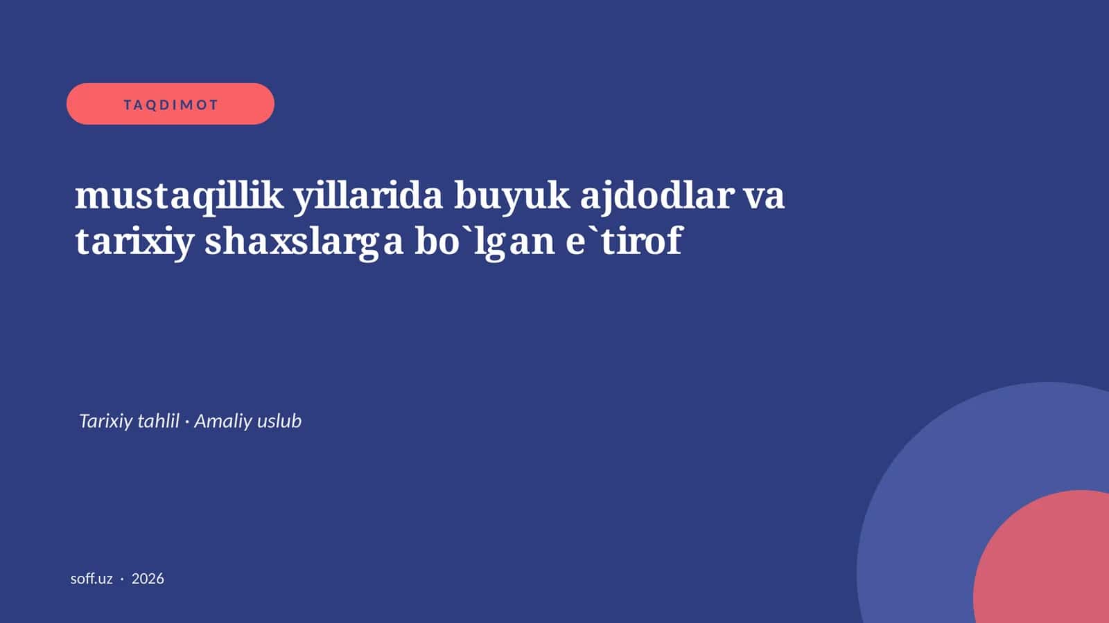 TAQDIMOT 1
