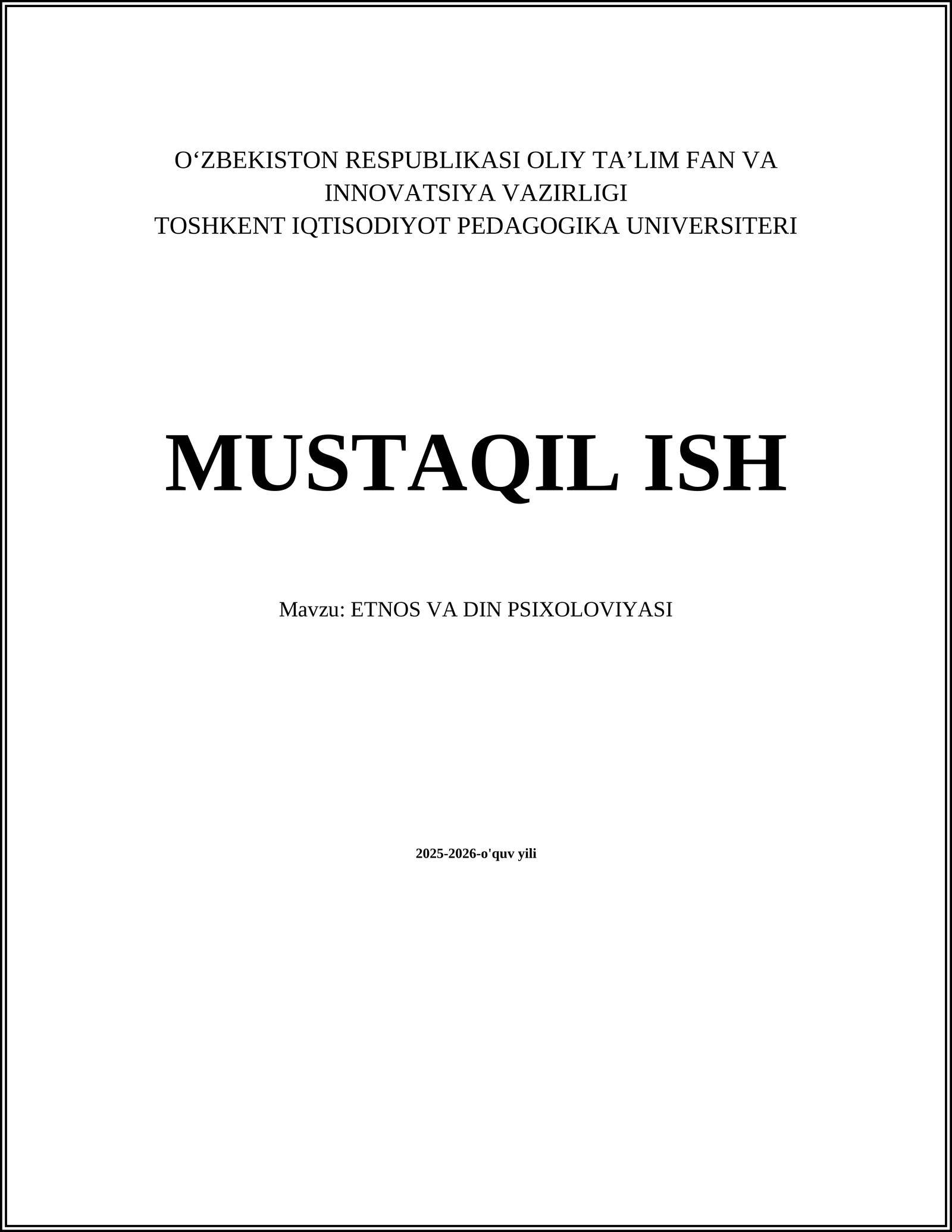 ETNOS VA DIN PSIXOLOVIYASI 1