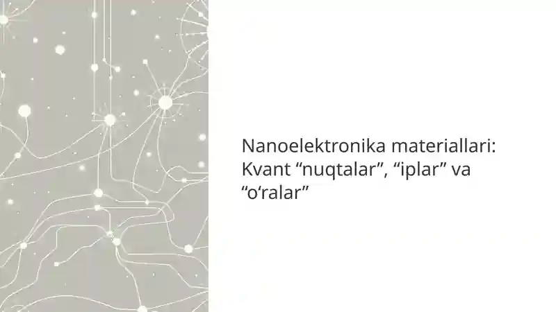Nanoelektronika materiallari