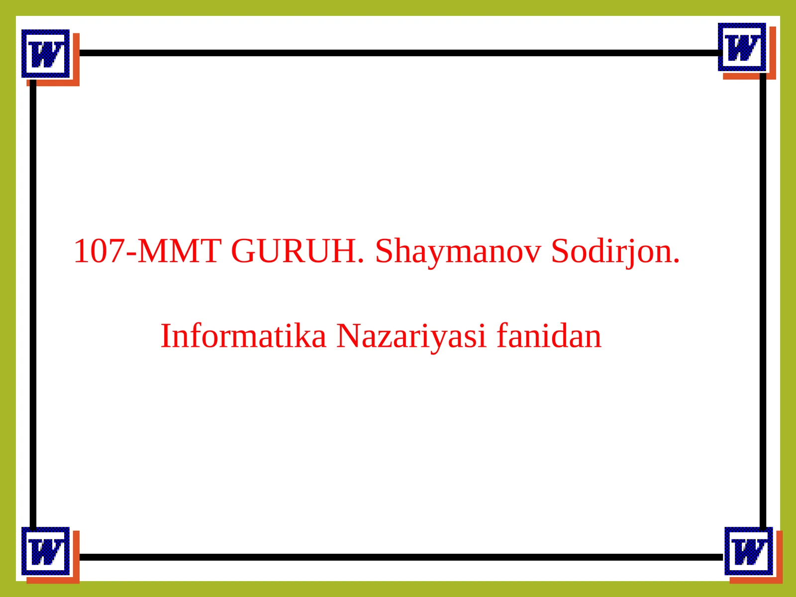 Microsoft Word matn protsessori 1