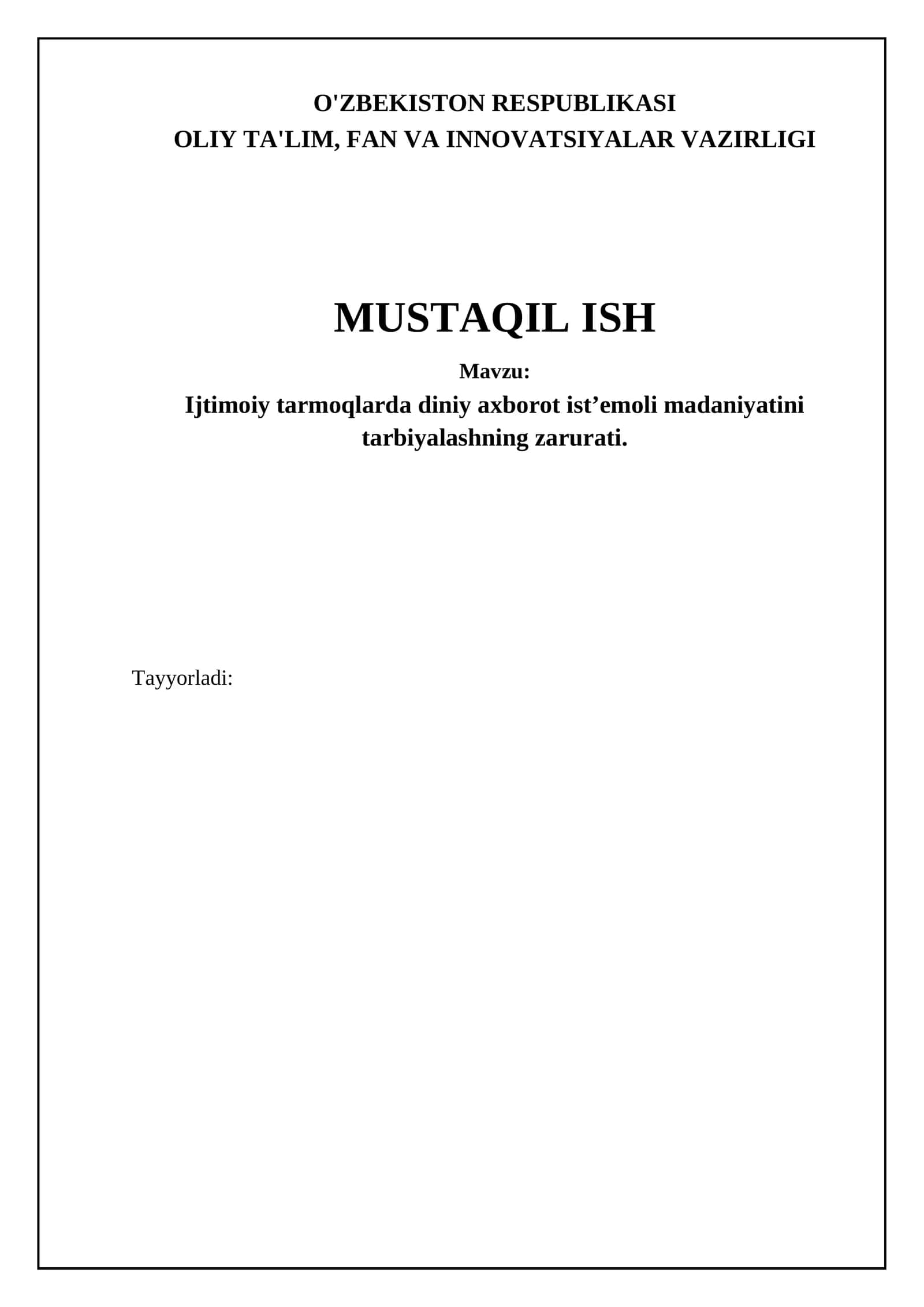 Ijtimoiy tarmoqlarda diniy axborot ist’emoli madaniyatini tarbiyalashning zarurati 1
