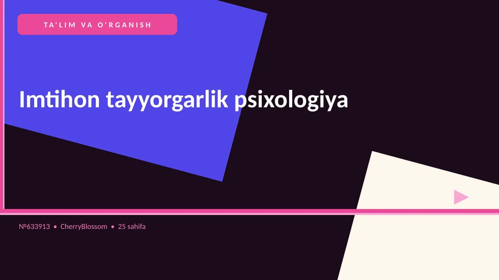Imtihon tayyorgarlik psixologiya 1