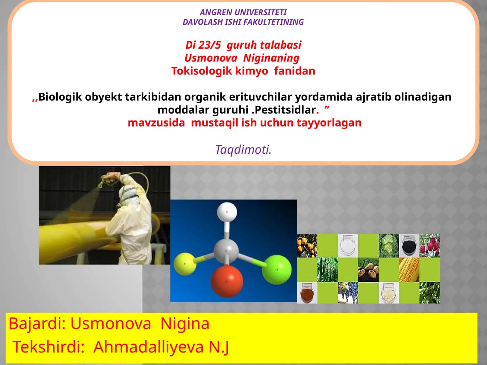 Usmonova Nigina mavzusi 1