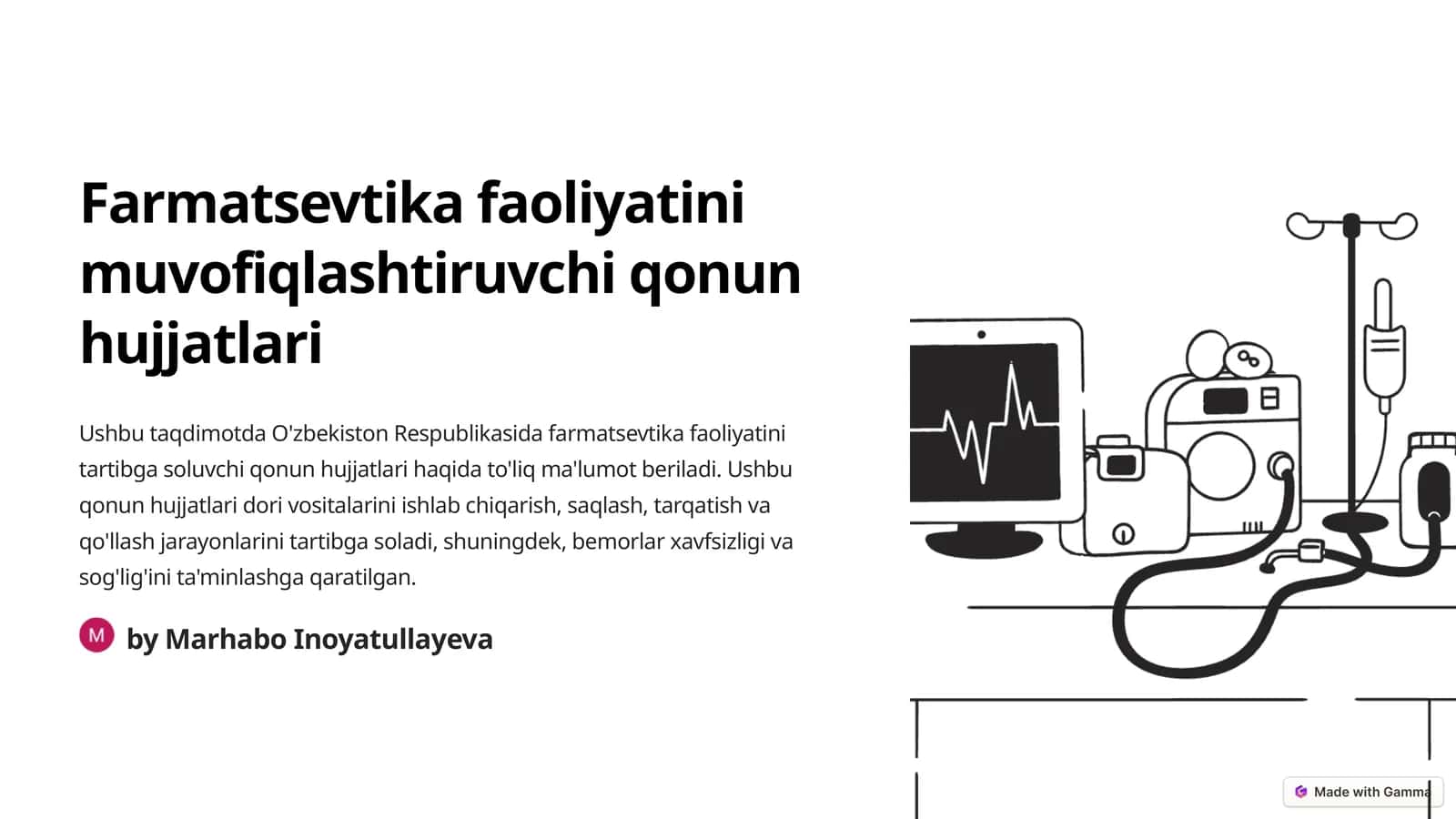 Farmatsevtika faoliyatini muvofiqlashtiruvchi qonun hujjatlari 1