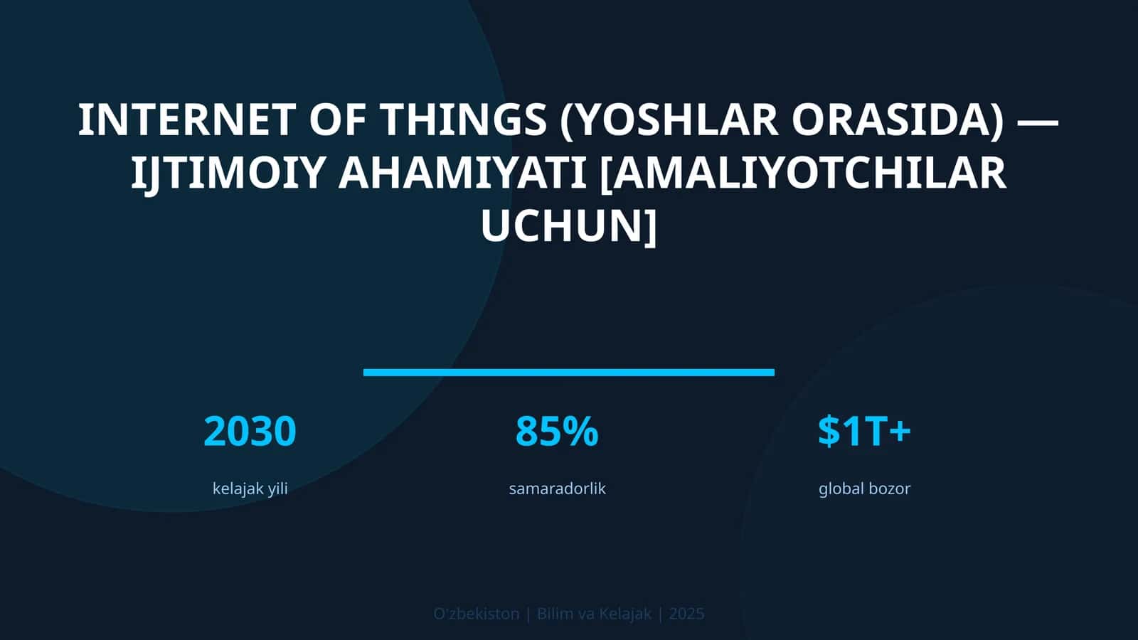 Internet of Things (Yoshlar Orasida) - Ijtimoiy Ahamiyati [Amaliyotchilar Uchun] 1