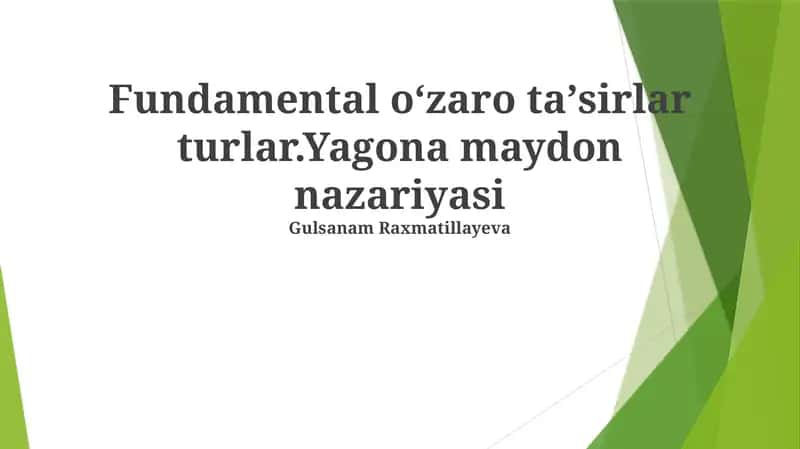 Zarrachalar Fizikasi Standart Modeli 1