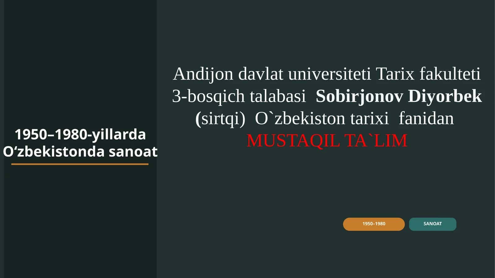 Sanoat tarixi 1