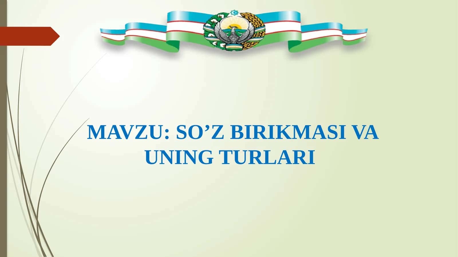 SO’Z BIRIKMASI VA UNING TURLARI 1