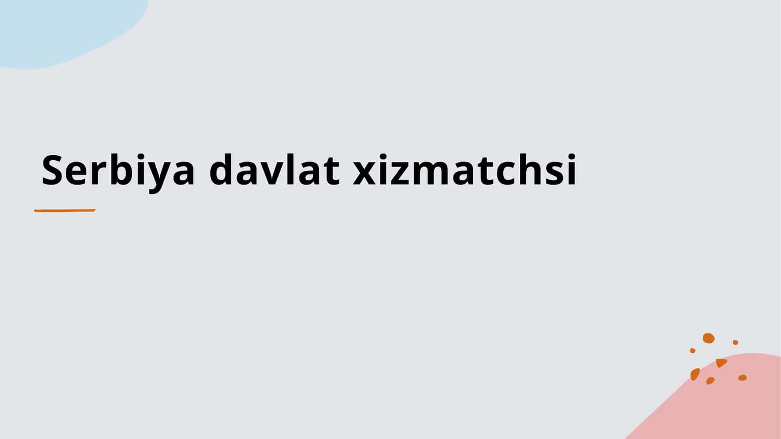 Serbiya davlat xizmatchsi 1