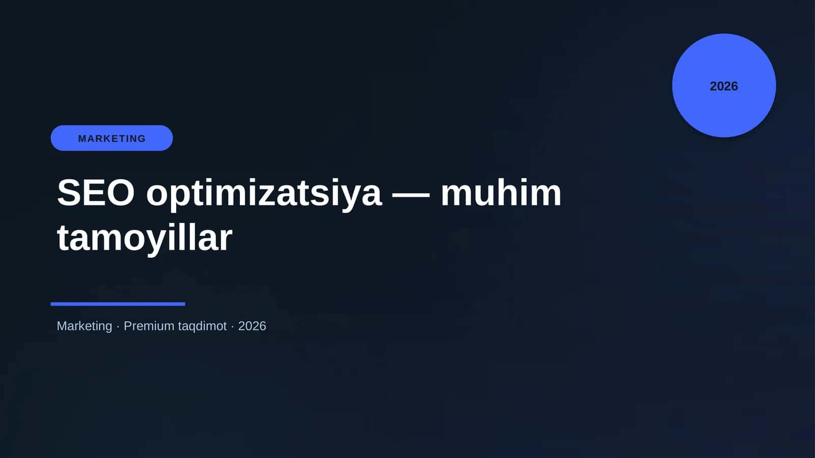 SEO optimizatsiya — muhim tamoyillar 1