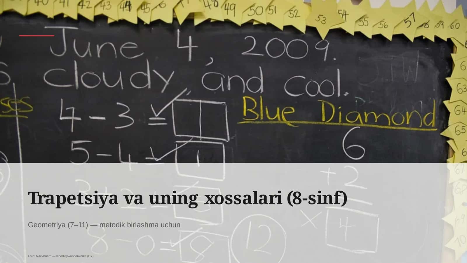 Trapetsiya va uning xossalari (8-sinf) 1