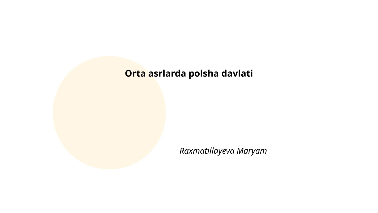 Orta asrlarda polsha davlati 1