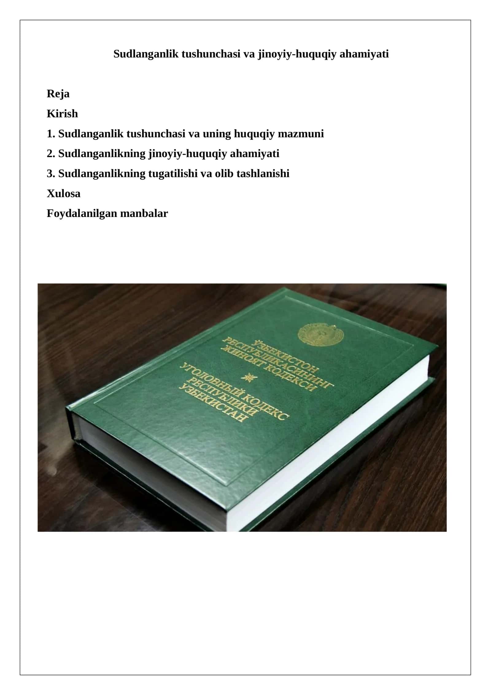 Sudlanganlik tushunchasi va jinoyiy-huquqiy ahamiyati 1