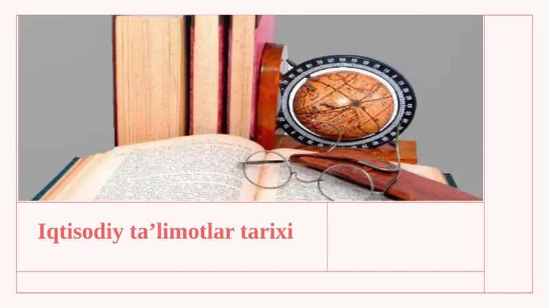 Klassik iqtisodiy maktabning to’liq shakllanishi.Adam Smit va David Rekardo iqtisodiy ta’limotlari 1