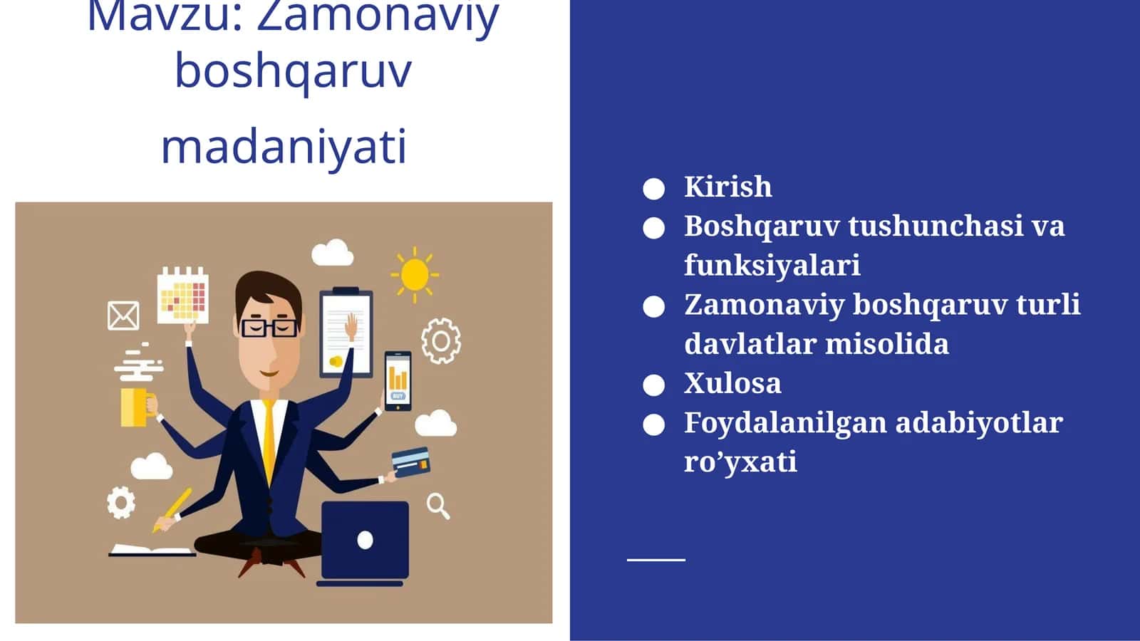 Zamonaviy boshqaruv madaniyati 1