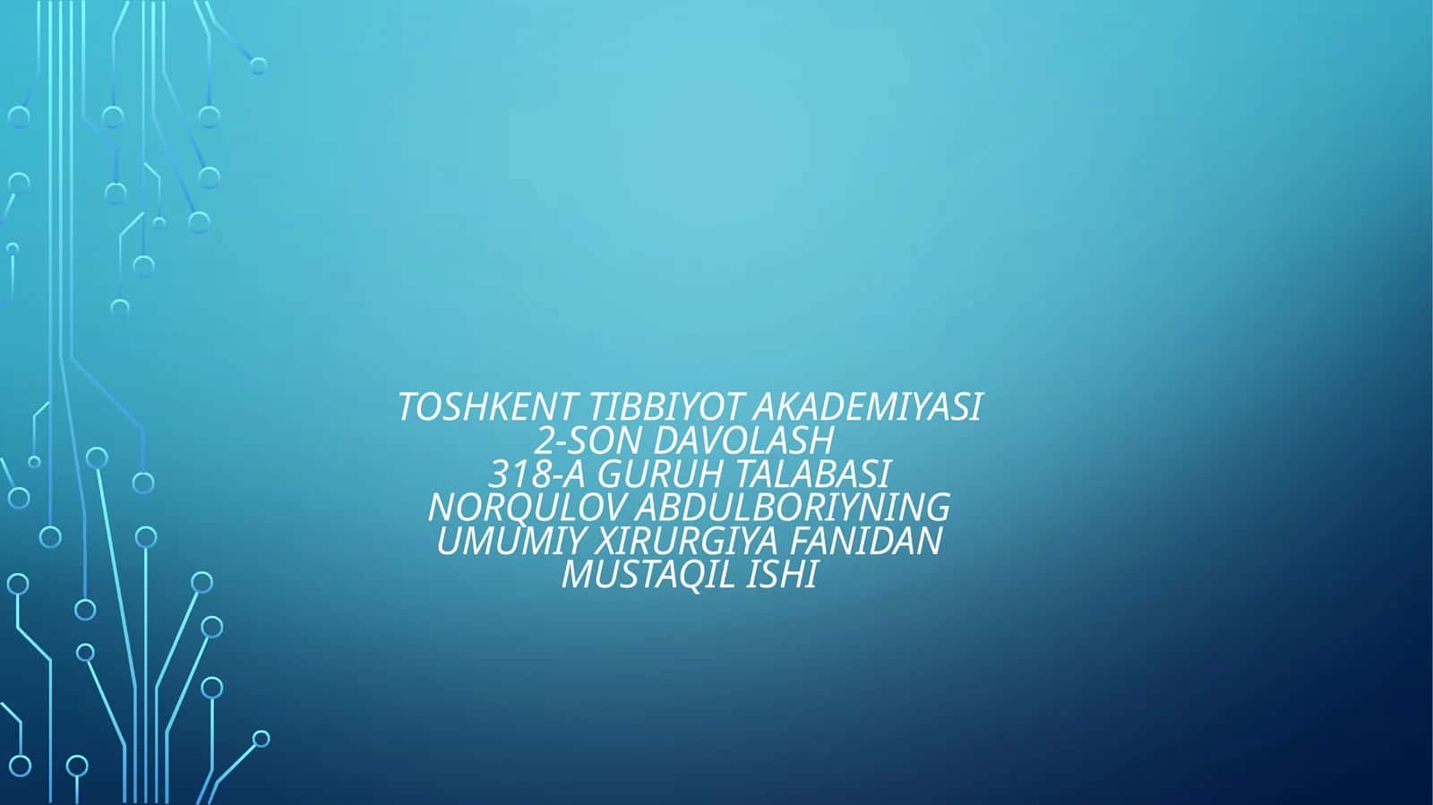 Qon va qono'rninibosuvchi suyuqliklar 1
