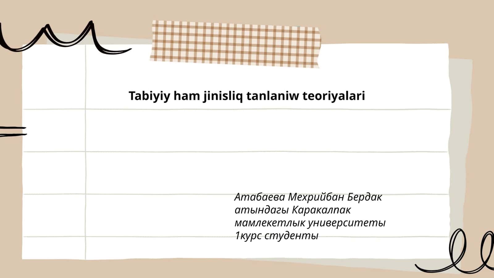 Tabiyiy ham jinisliq tanlaniw teoriyalari 1