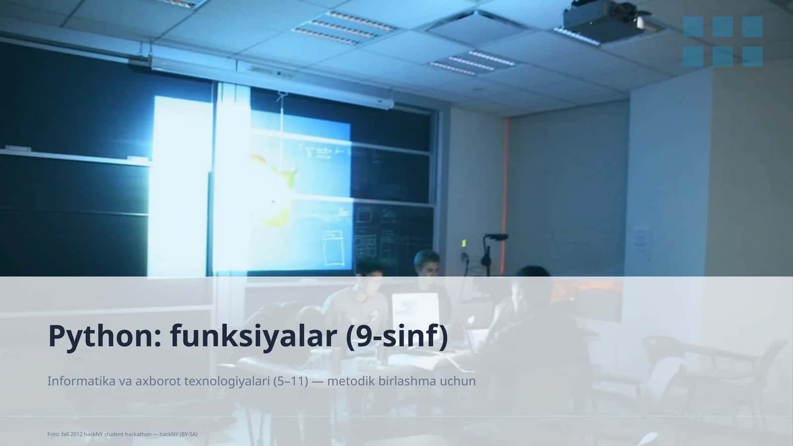 Python: funksiyalar (9-sinf) 1