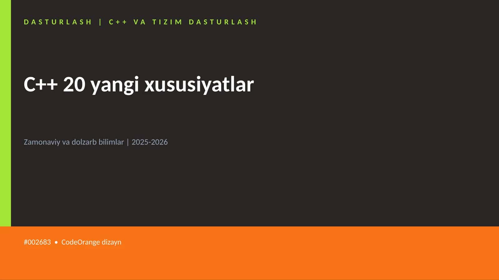 C++ 20 yangi xususiyatlar 4