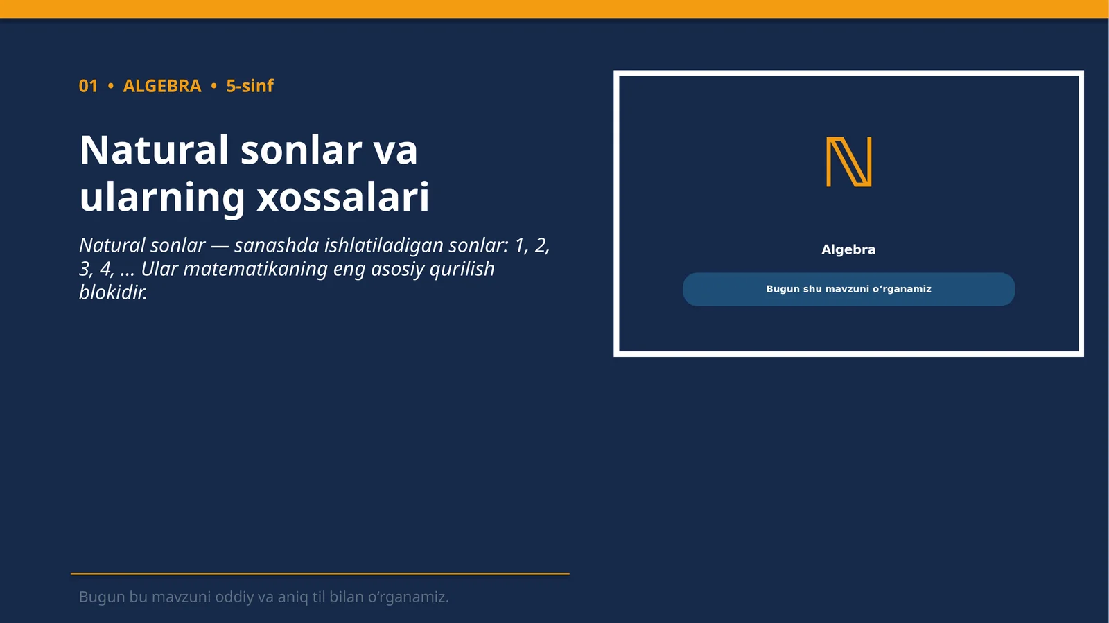 Natural sonlar va ularning xossalari 1