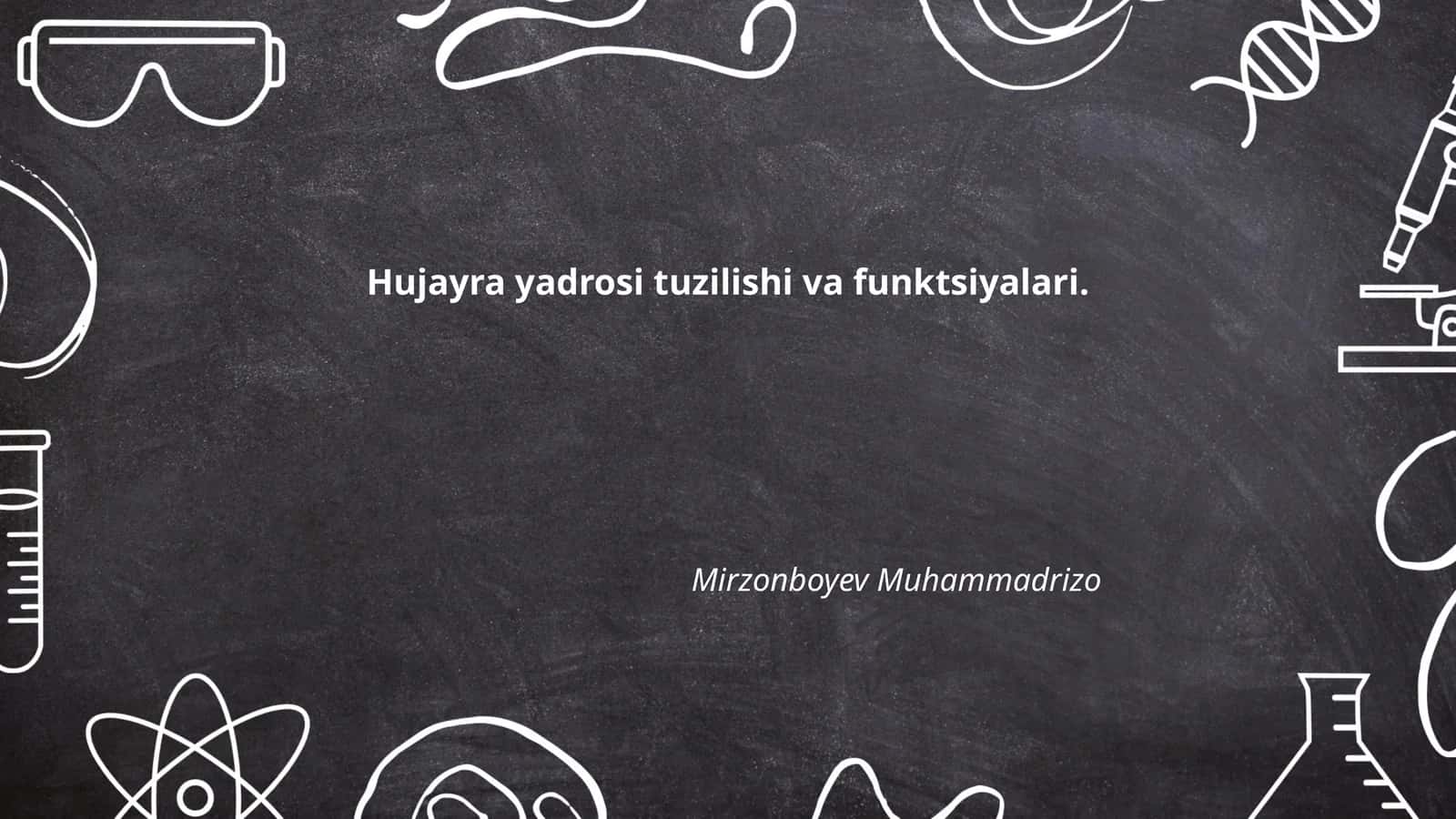 Hujayra yadrosi tuzilishi va funktsiyalari 1