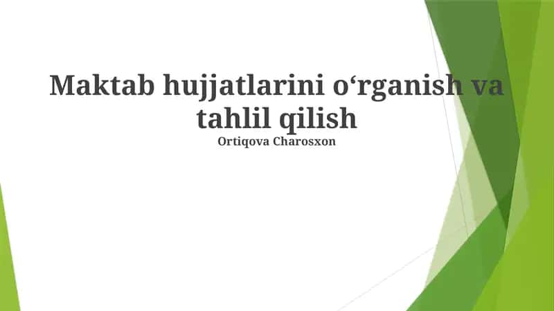 Huquqiy hujjatlarni tahlil qilish 1