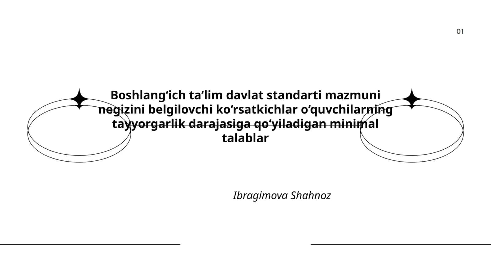 Boshlang‘ich ta‘lim davlat standarti mazmuni negizini belgilovchi ko‘rsatkichlar 1