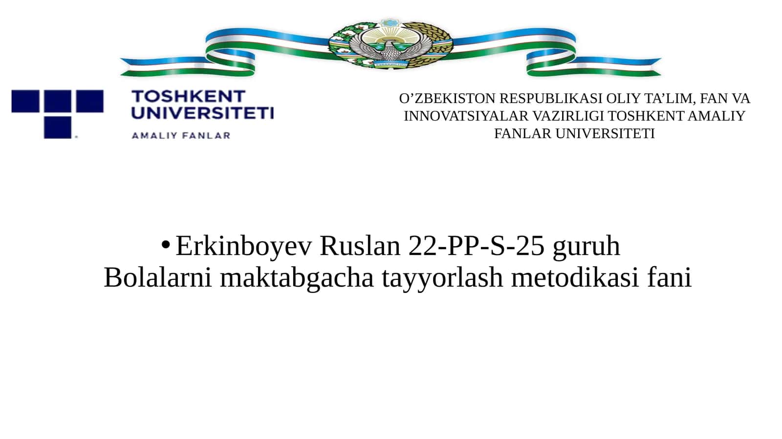 Bolalarni maktabga tayyorlash jarayonida axborot texnologiyalaridan foydalanish. 1
