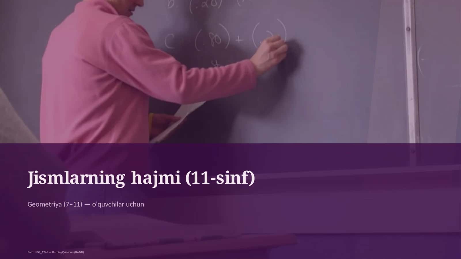 Jismlarning hajmi (11-sinf) 1