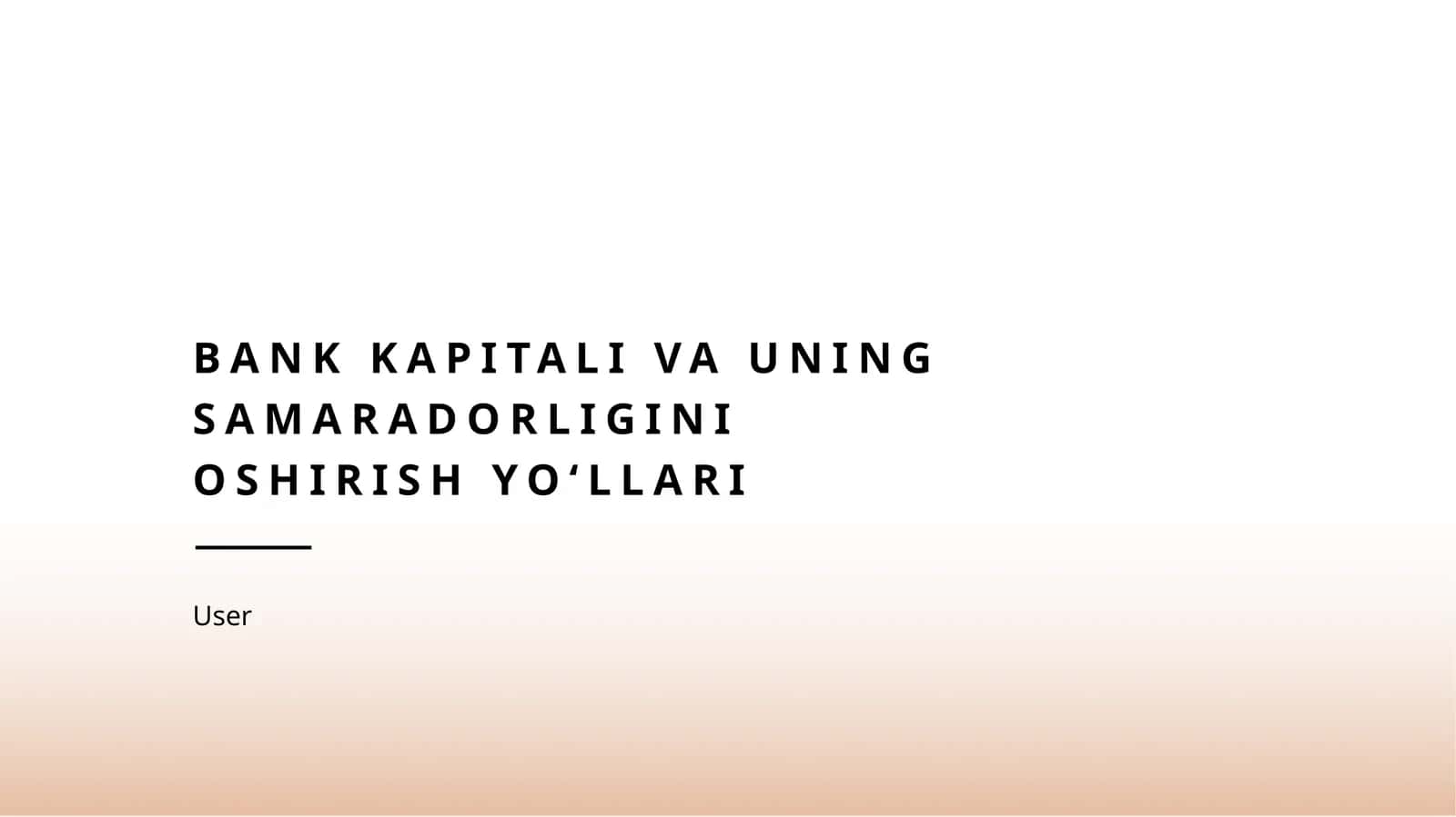 Bank kapitali va uning samaradorligini oshirish yoʻllari 1