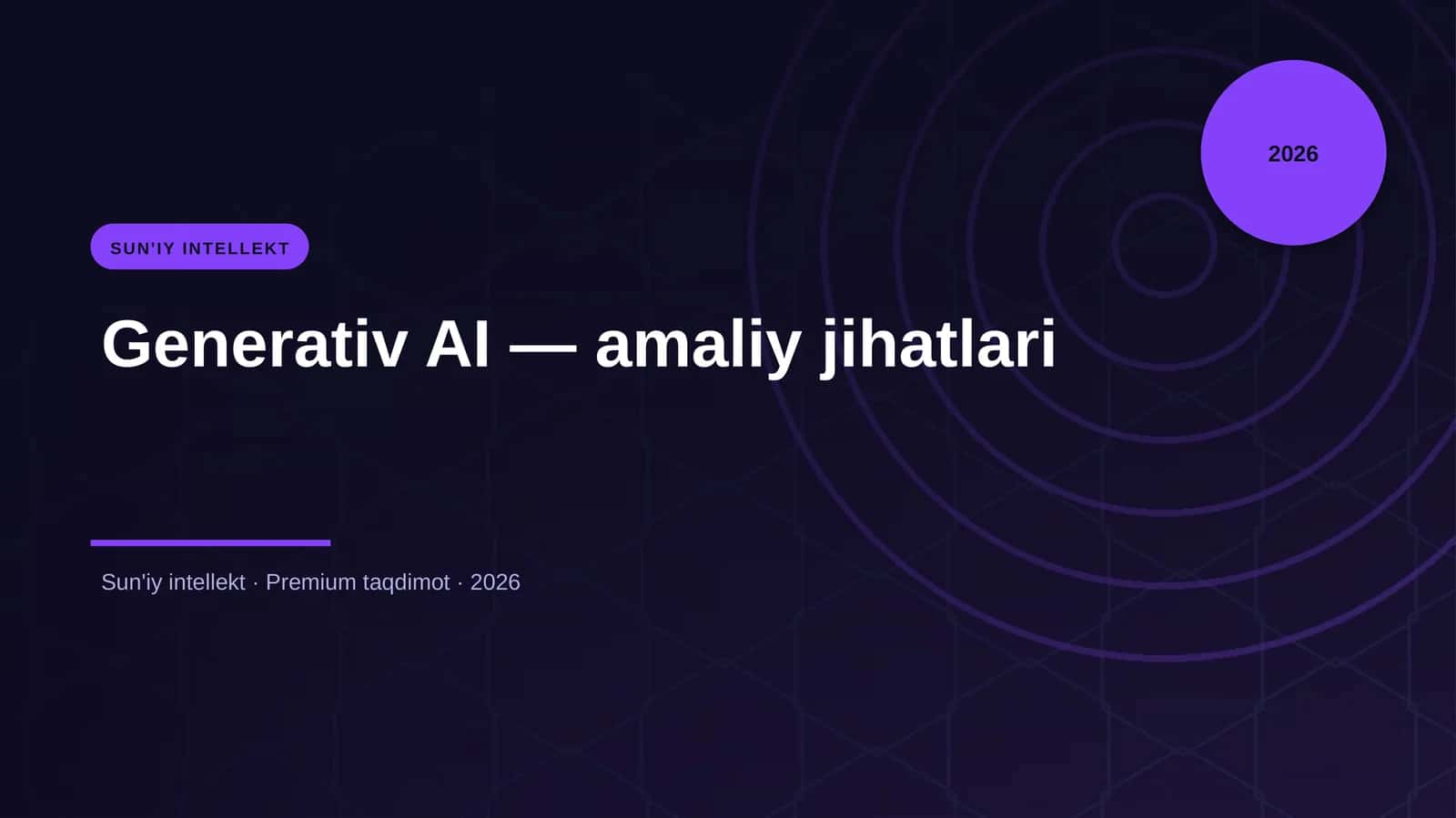 Generativ AI — amaliy jihatlari 2