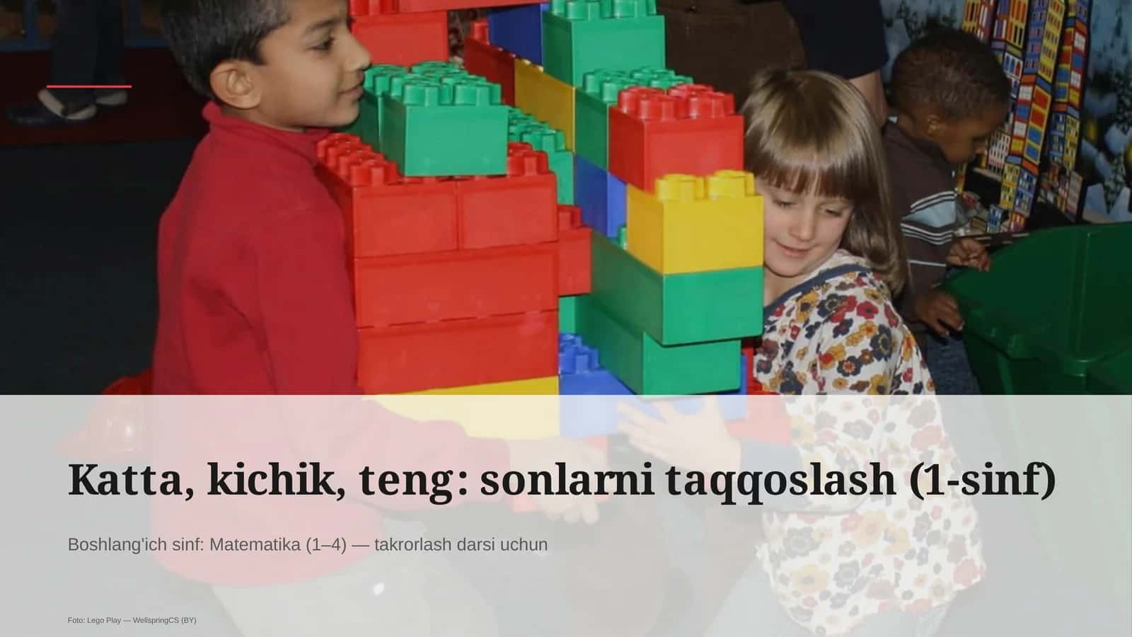 Katta, kichik, teng: sonlarni taqqoslash (1-sinf) 1