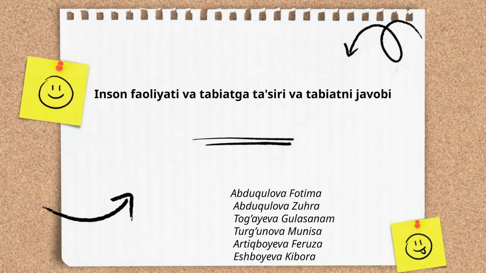 Inson faoliyati va tabiatga ta'siri va tabiatni javobi 1