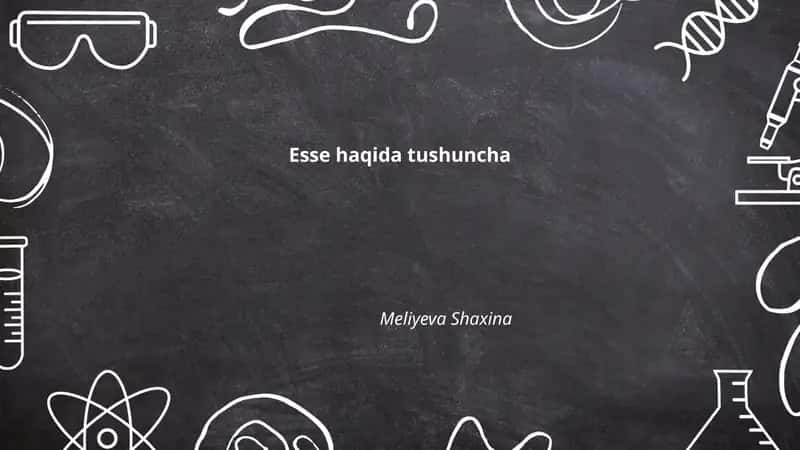 Esse haqida tushuncha 1