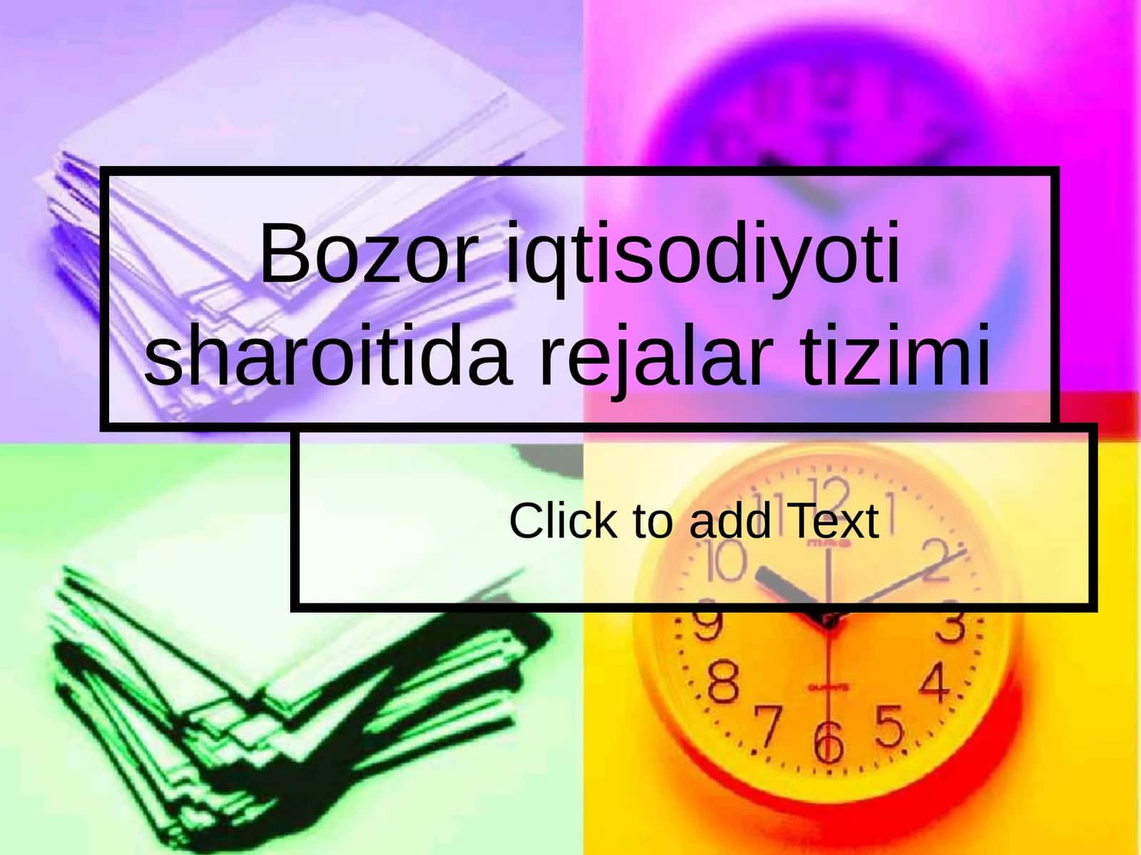 Bozor iqtisodiyoti sharoitida rejalar tizimi 1