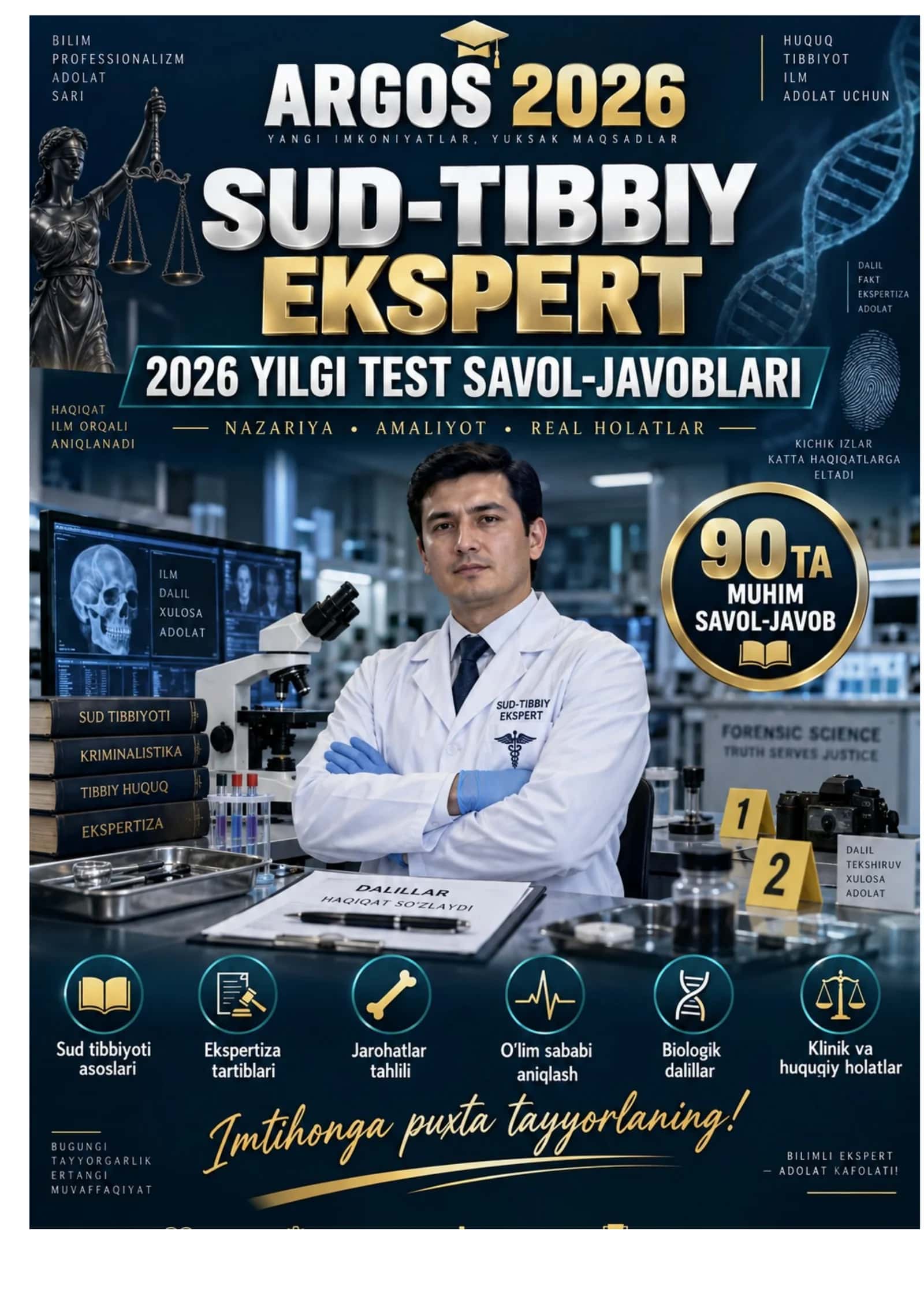ARGOS 2026 | Sud-Tibbiy Ekspert | 90 ta savol-javob 1