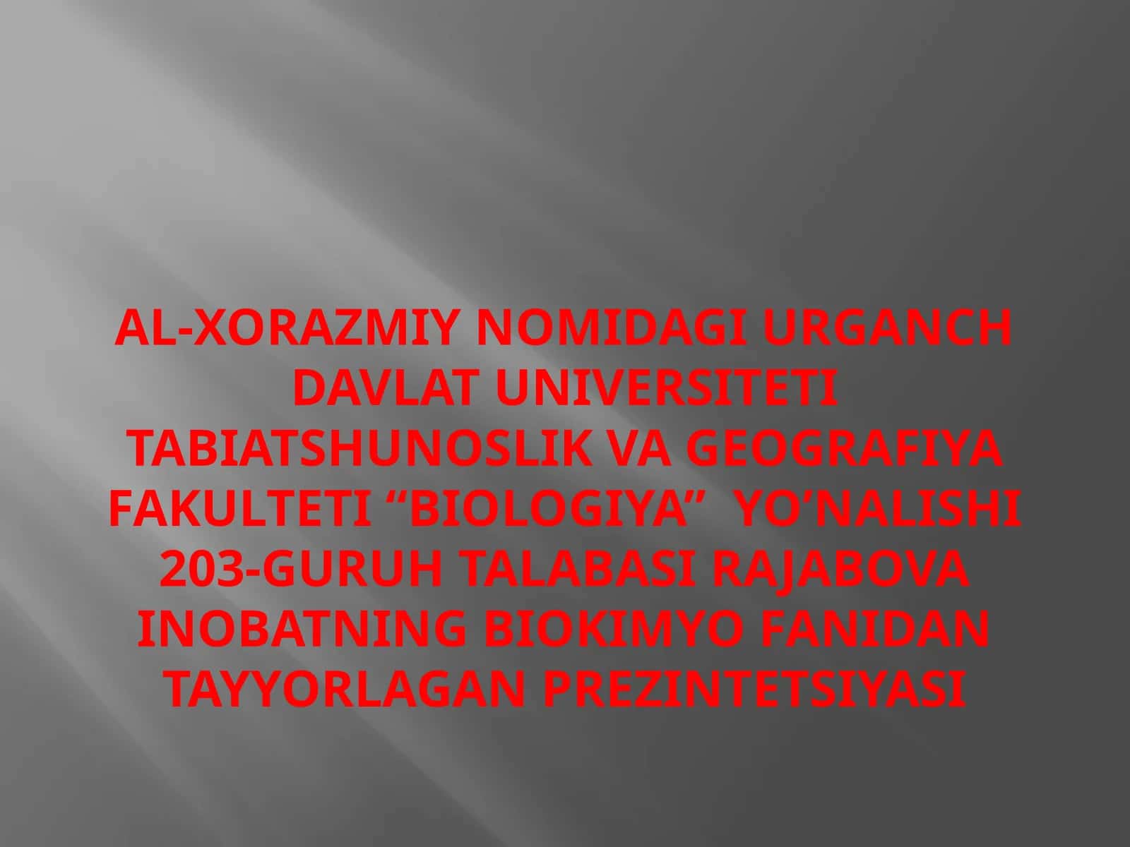 O'zbekistondagi Kimyogar Olimlarning Biokimyo va Kimyo Faniga Qo'shgan Xissalari 1