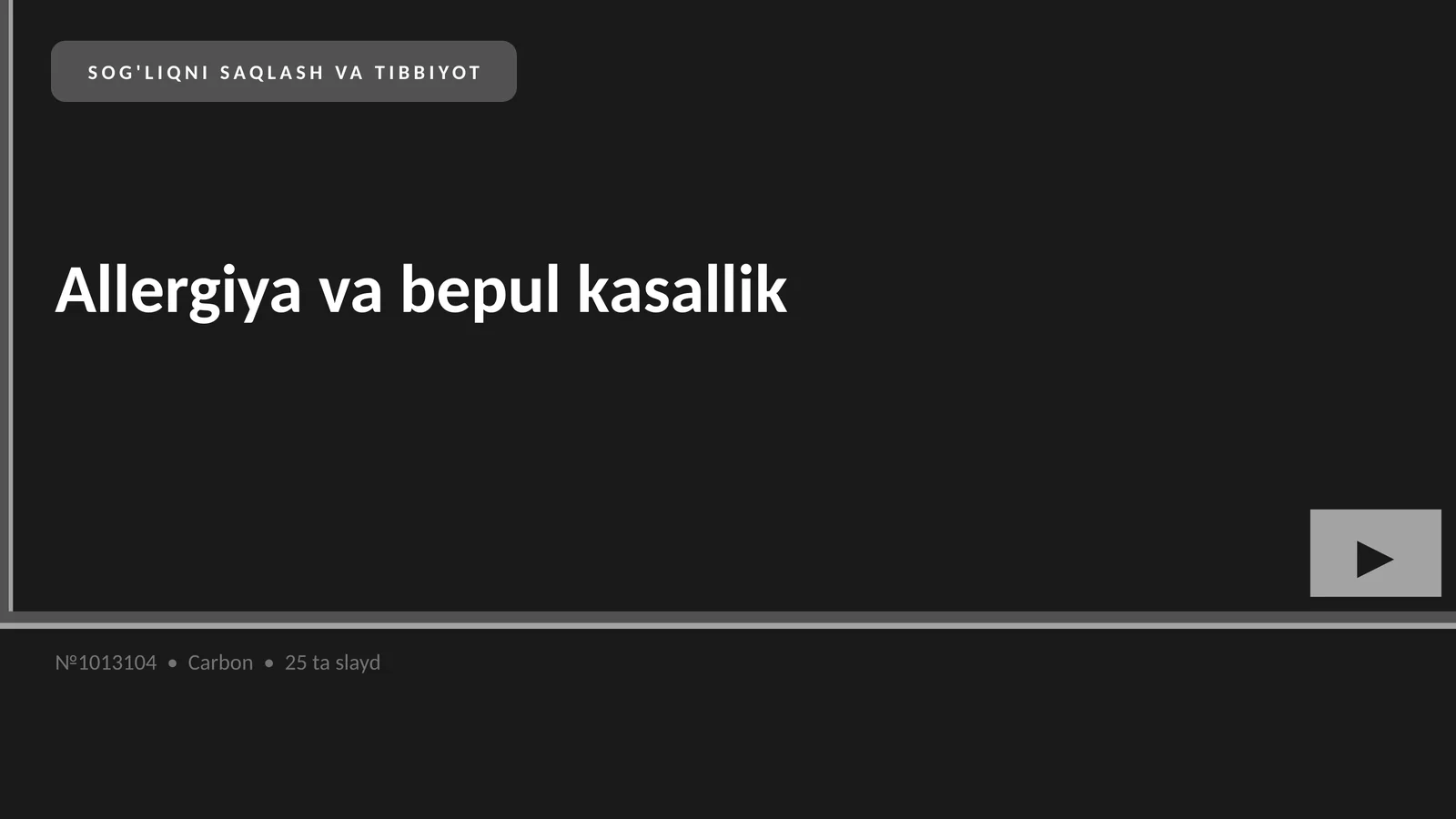 Allergiya va bepul kasallik 1