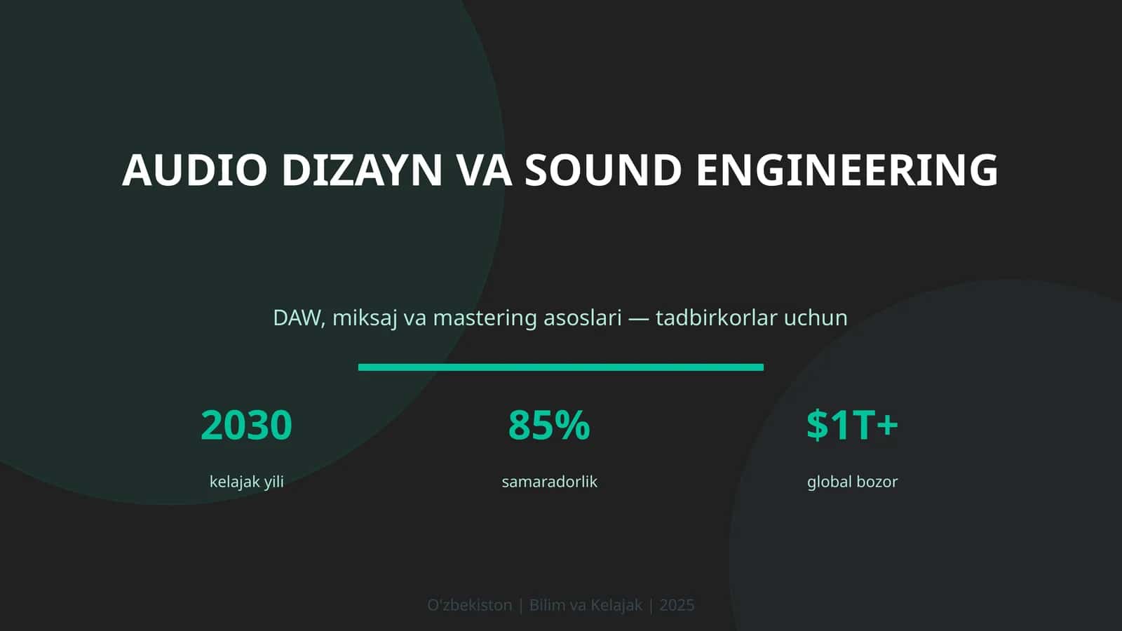 Audio dizayn va sound engineering 1