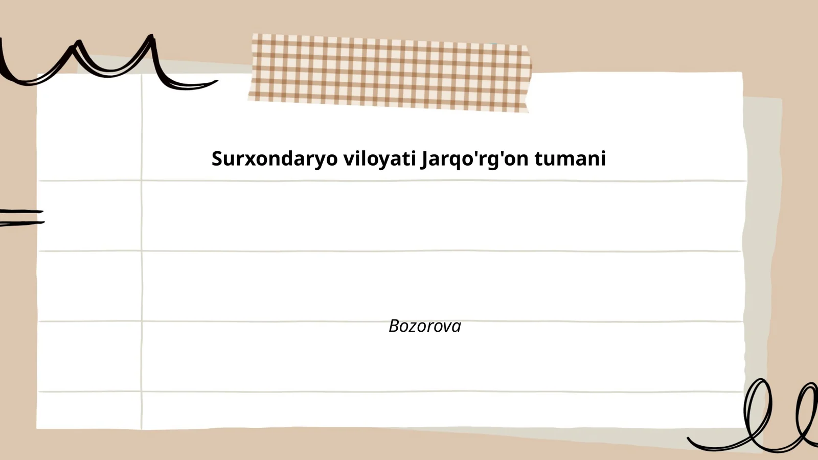 Jarqo'rg'on tumani ta'limi 1