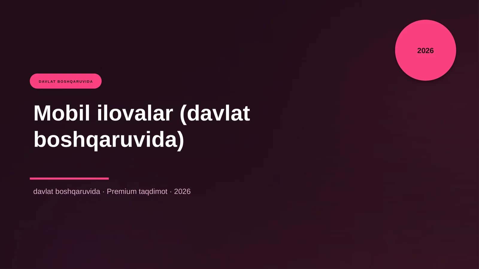 Mobil ilovalar (davlat boshqaruvida) 1