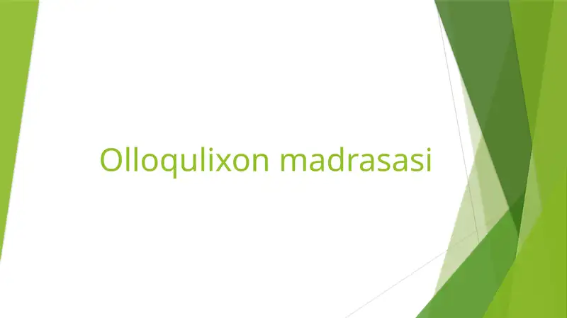 Olloqulixon madrasasi 1