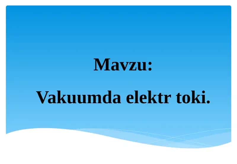 Vakuumdaelektrtoki 1