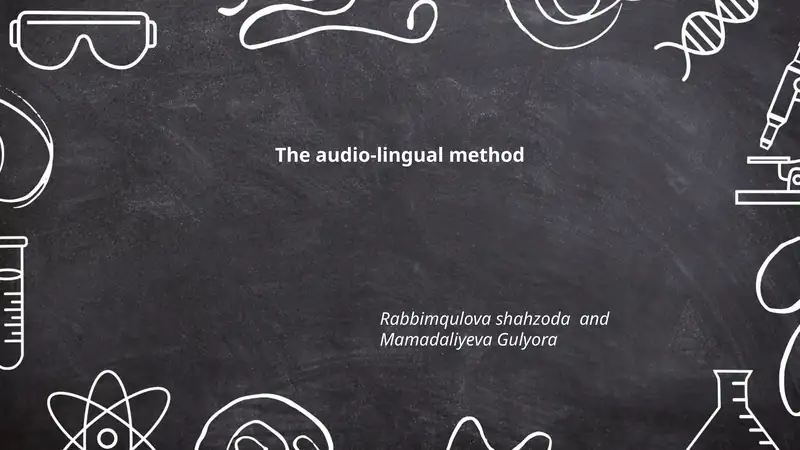 The audio-lingual method 1