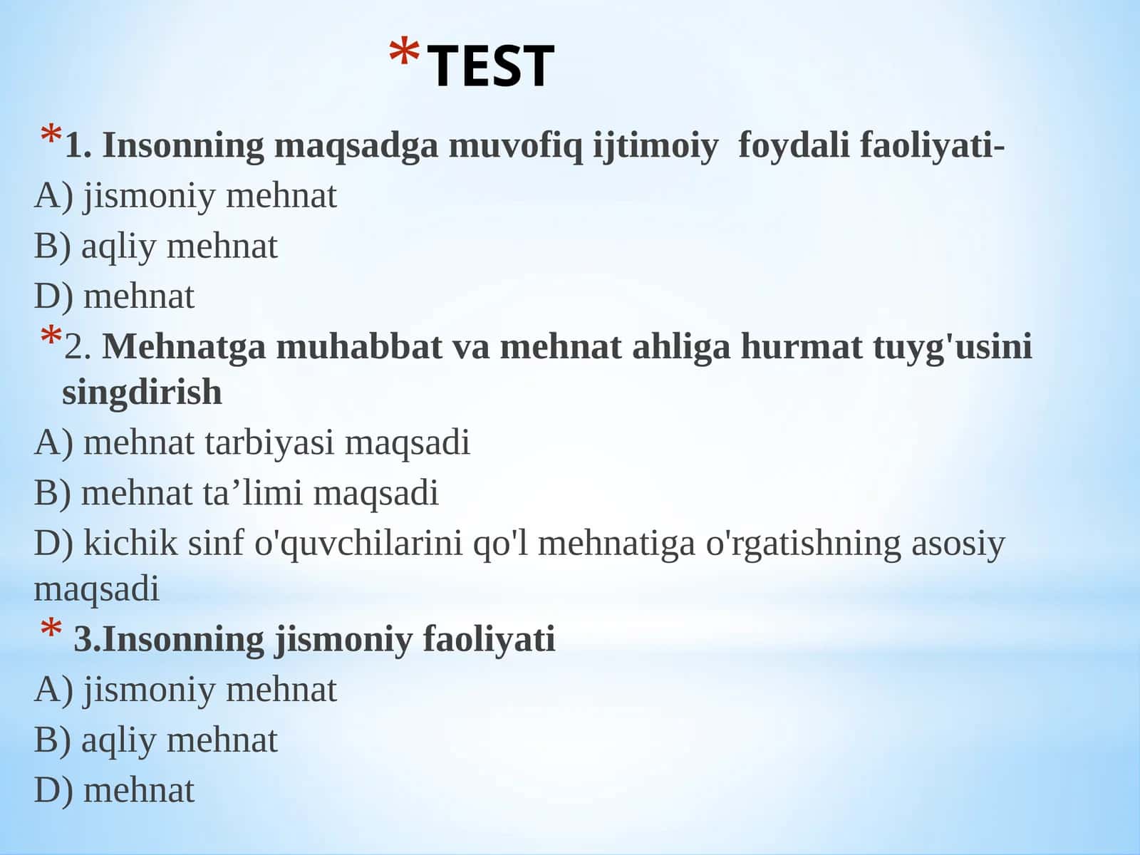 TEST 1
